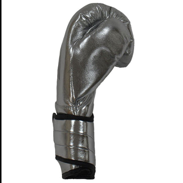 EXCLUSIVE ADIDAS PRO LINE METALLIC HOOK & LOOP BOXING GLOVES - SILVER